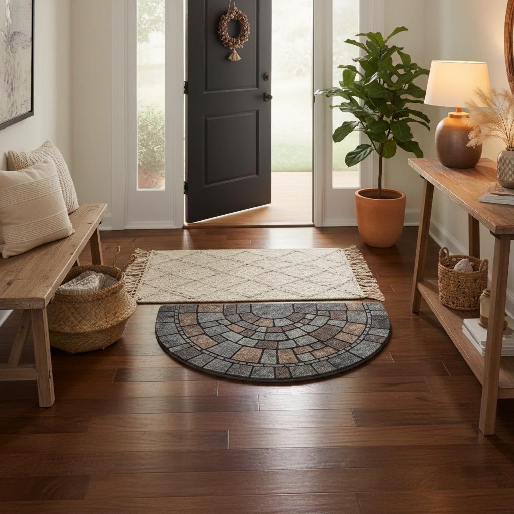 Half-Circle Mosaic Door Mat lifestyle 3
