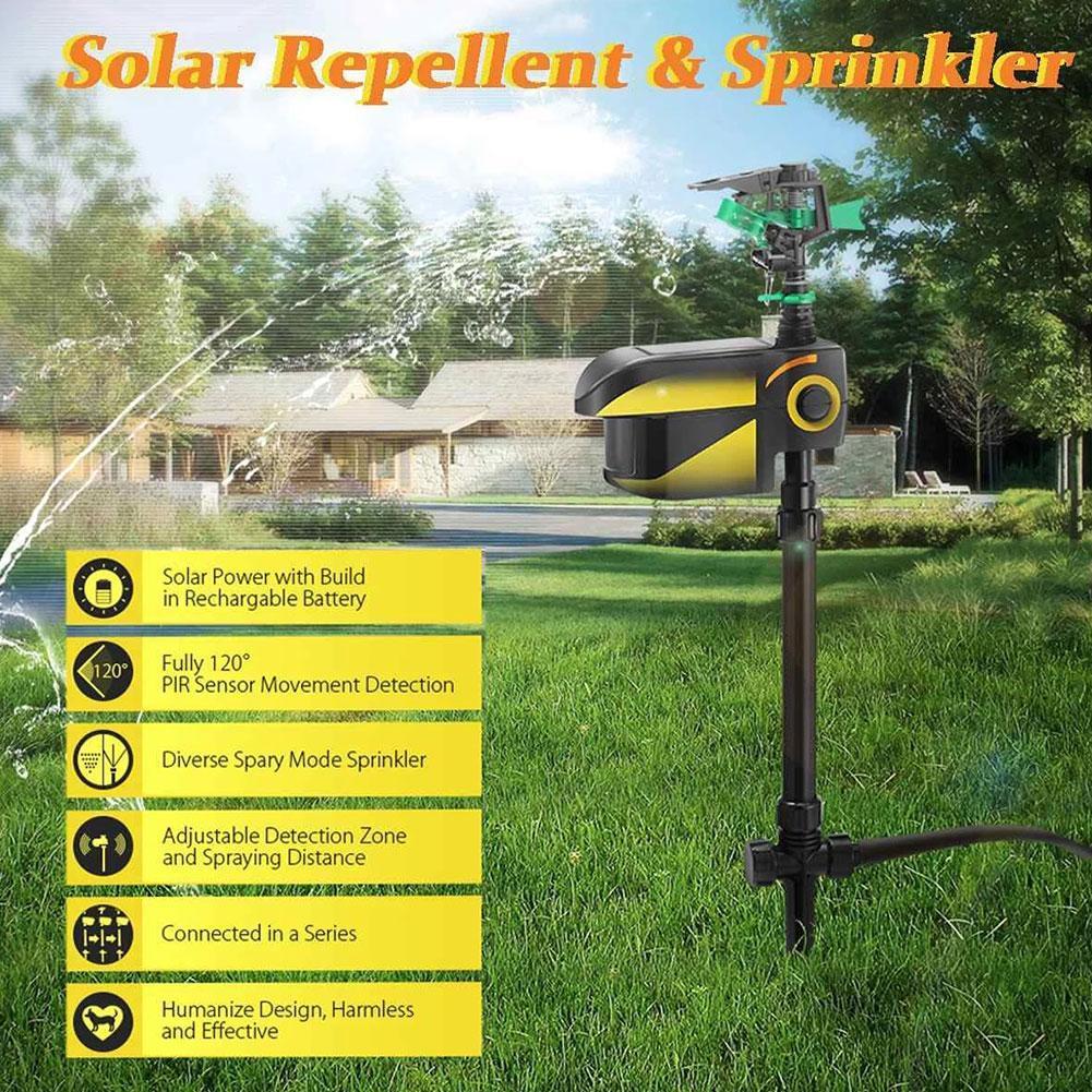 Motion Activated Sprinkler for Deer Solar Powered - Get…