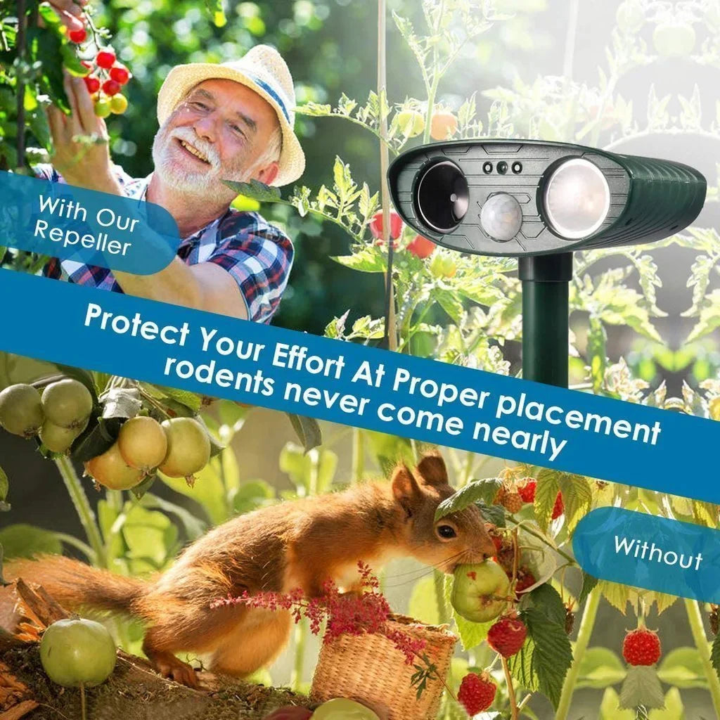 Ultrasonic Chipmunk Repeller - Solar Powered - Get Rid…