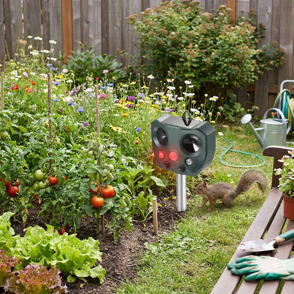 Solar Ultrasonic Animal Repeller lifestyle