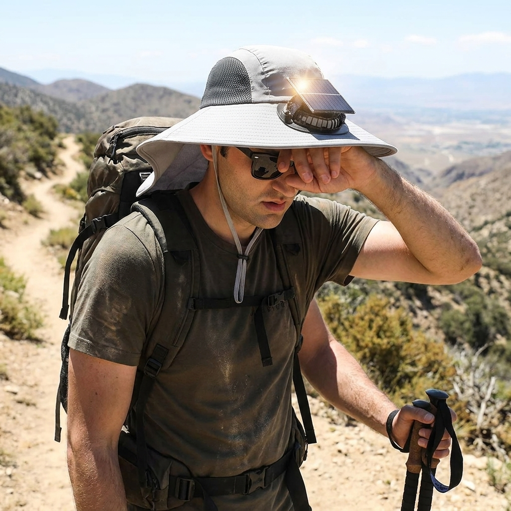 Solar Fan Hat lifestyle