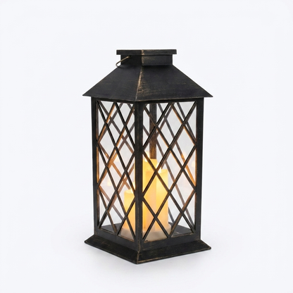 Solar Outdoor Hanging Lantern white background