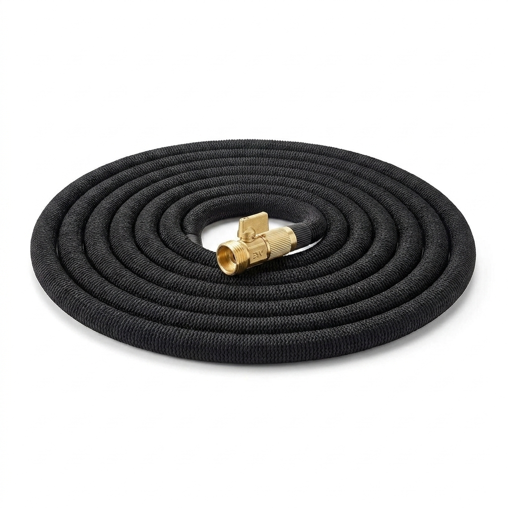 Expandable Garden Hose 50ft white background