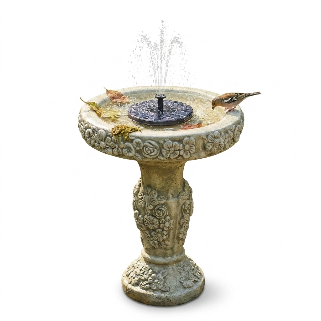 Solar Water Fountain white background