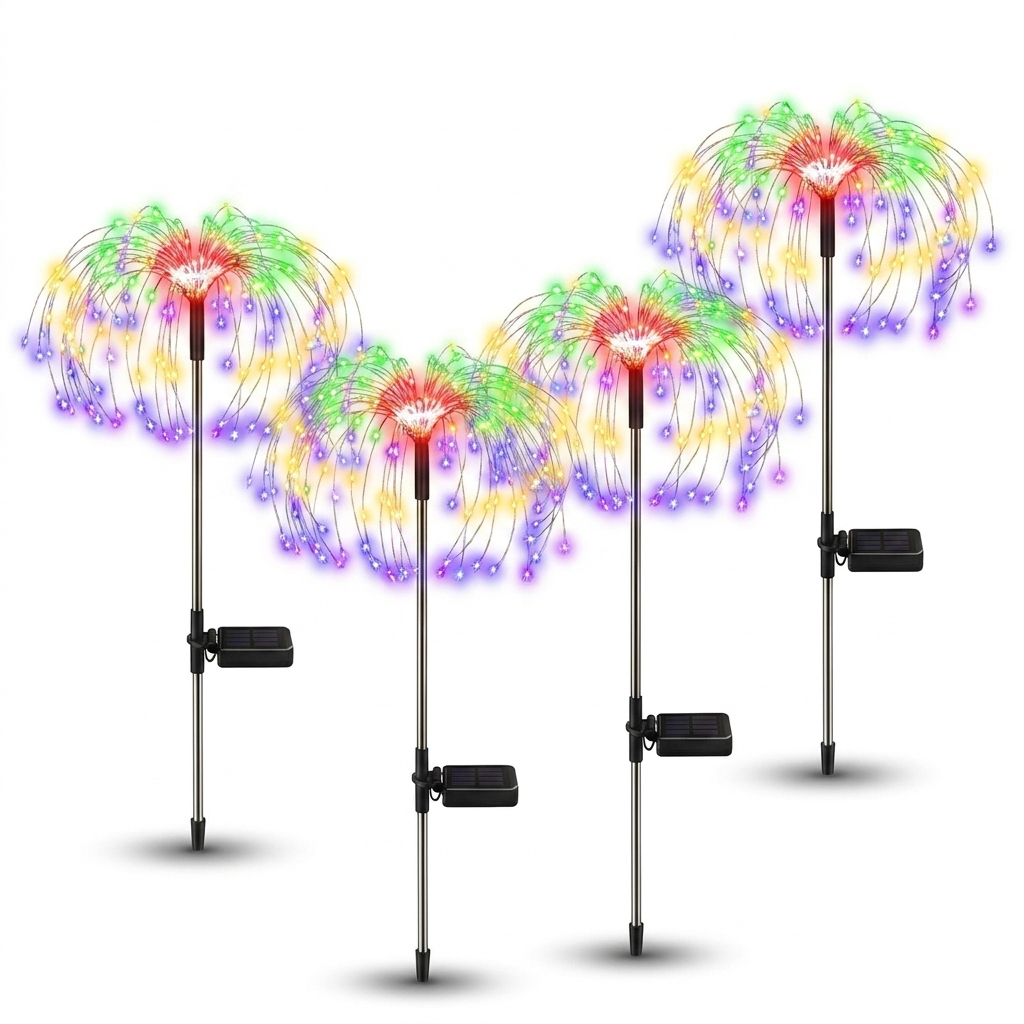 Firework Lights white background