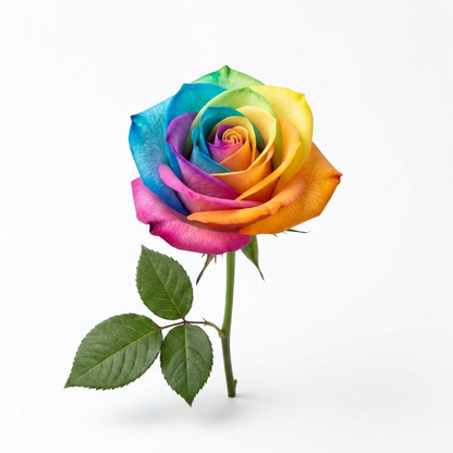 Rainbow Rose Seeds white background