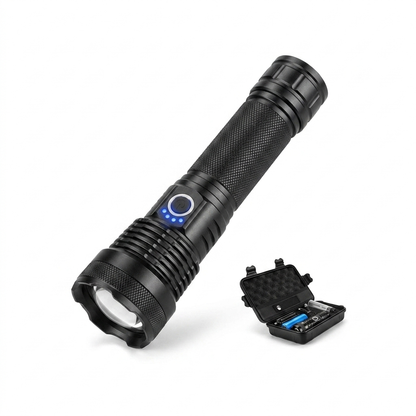 High Lumen Flashlight white background
