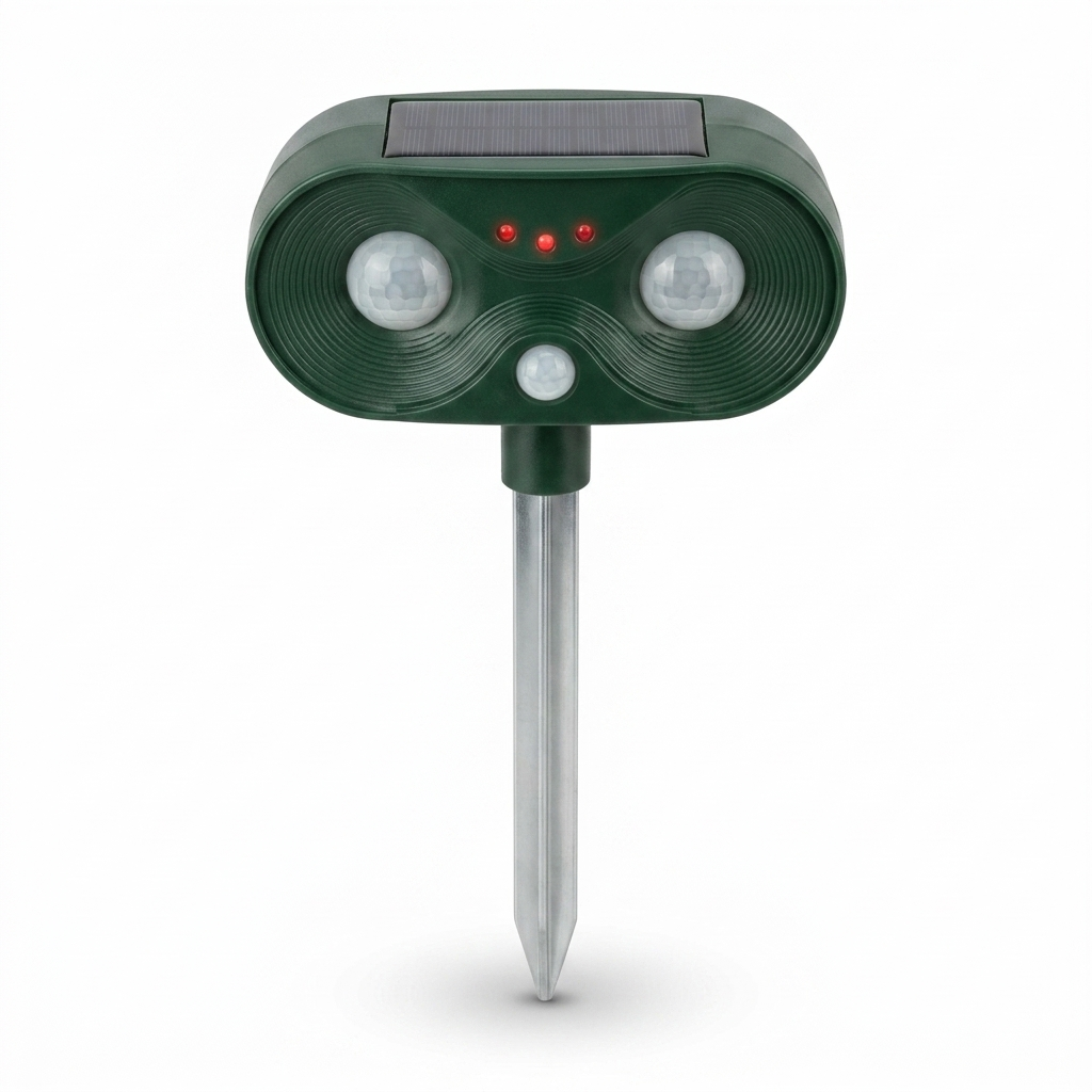 Solar Ultrasonic Animal Repeller white background