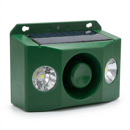 Beast Repellent Solar Warning Lights white background
