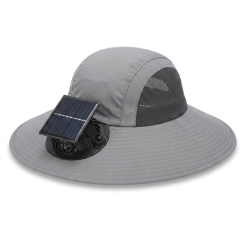 Solar Fan Hat white background