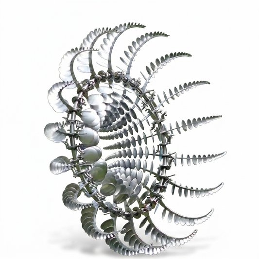 Anti-rust kinetic metal wind spinner with layered blades