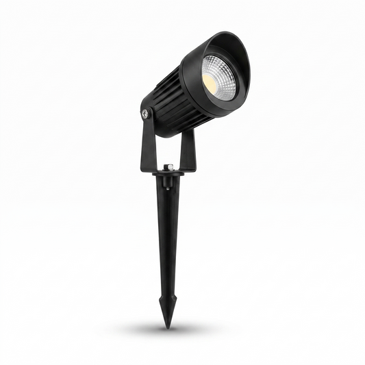LED garden tree spotlight with a ground spike
