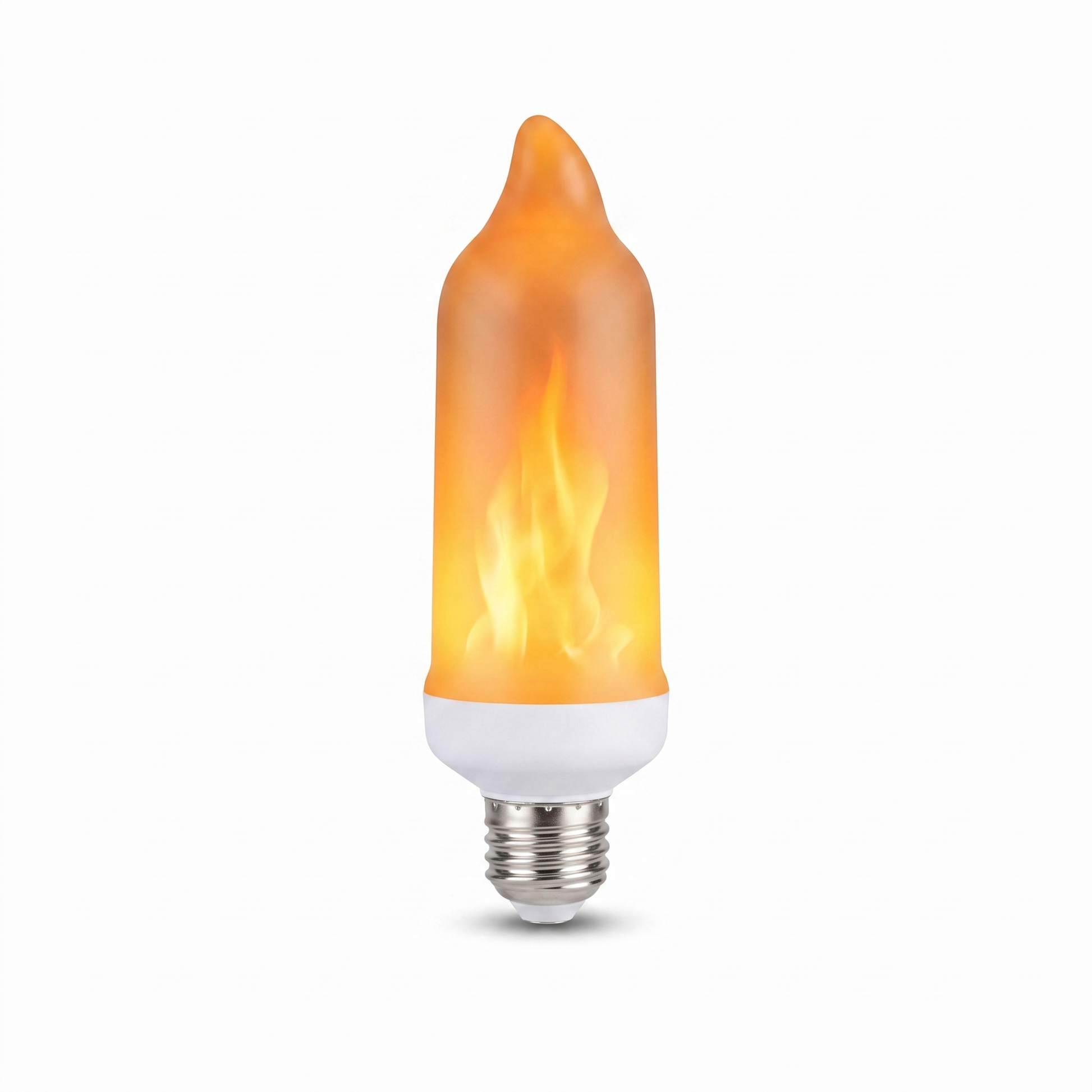 LED Flame Light Bulb white background