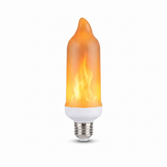 LED flame effect light bulb with a screw fitting
