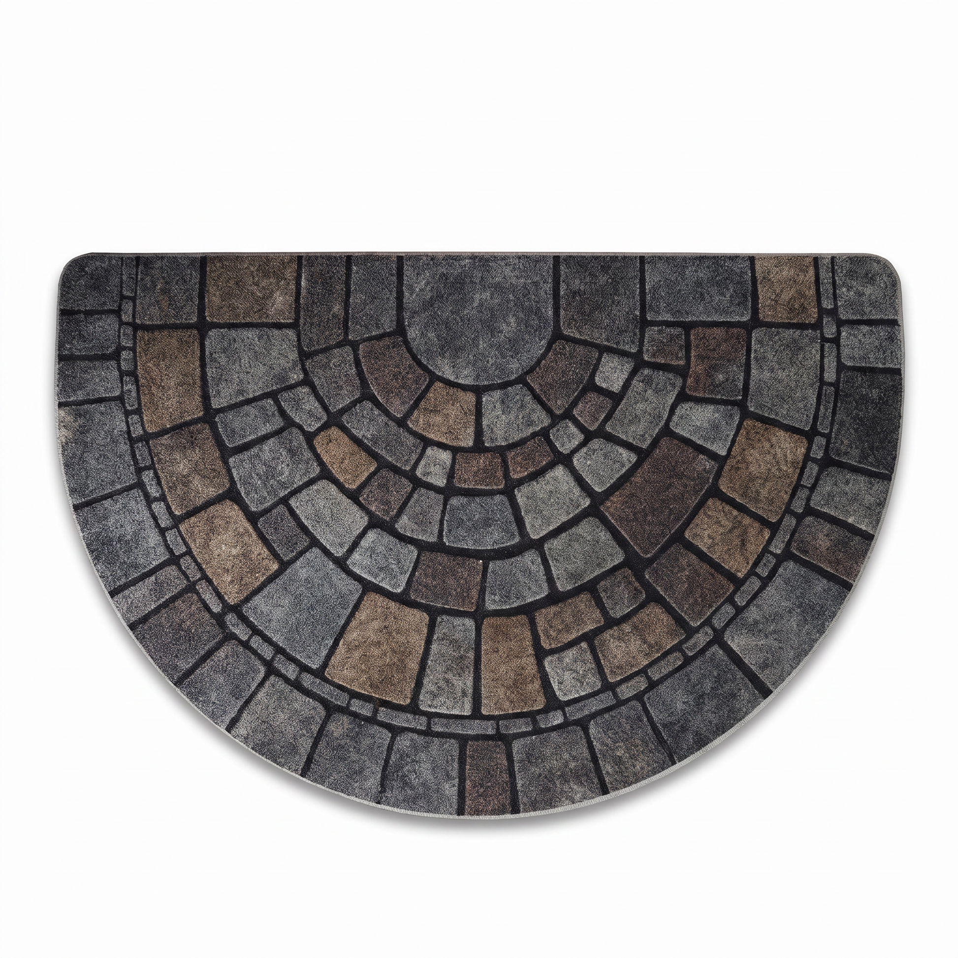Half-Circle Mosaic Door Mat | Indoor & Outdoor Use white background