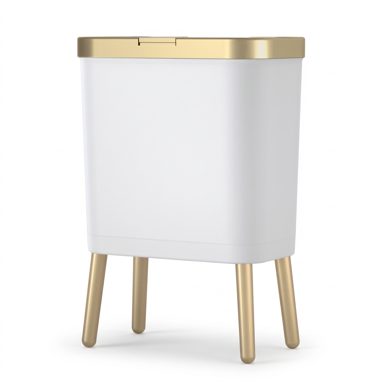 15L Modern Odour-Sealing Trash Can with Elevated Legs white background