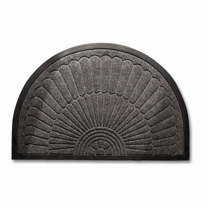 Door Mat Non Slip Rubber Semi Circular Entryway Mat white background