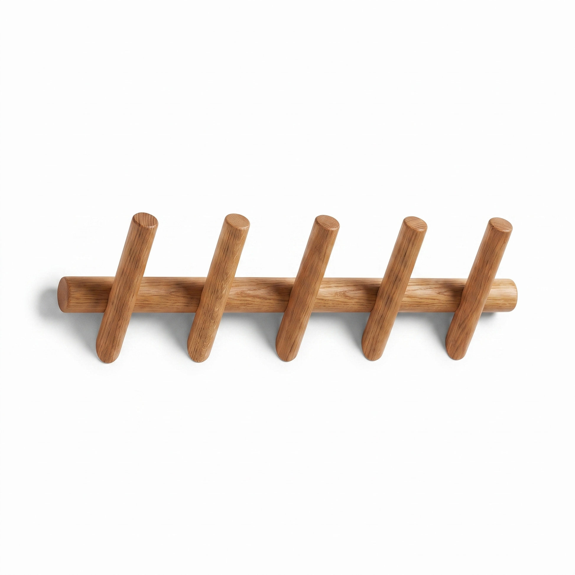 Maeve Wall Rack | Solid Oak Organiser white background