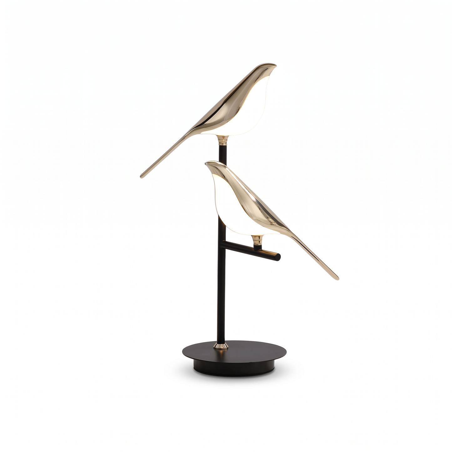 Golden Birdlight Wall Lamp white background