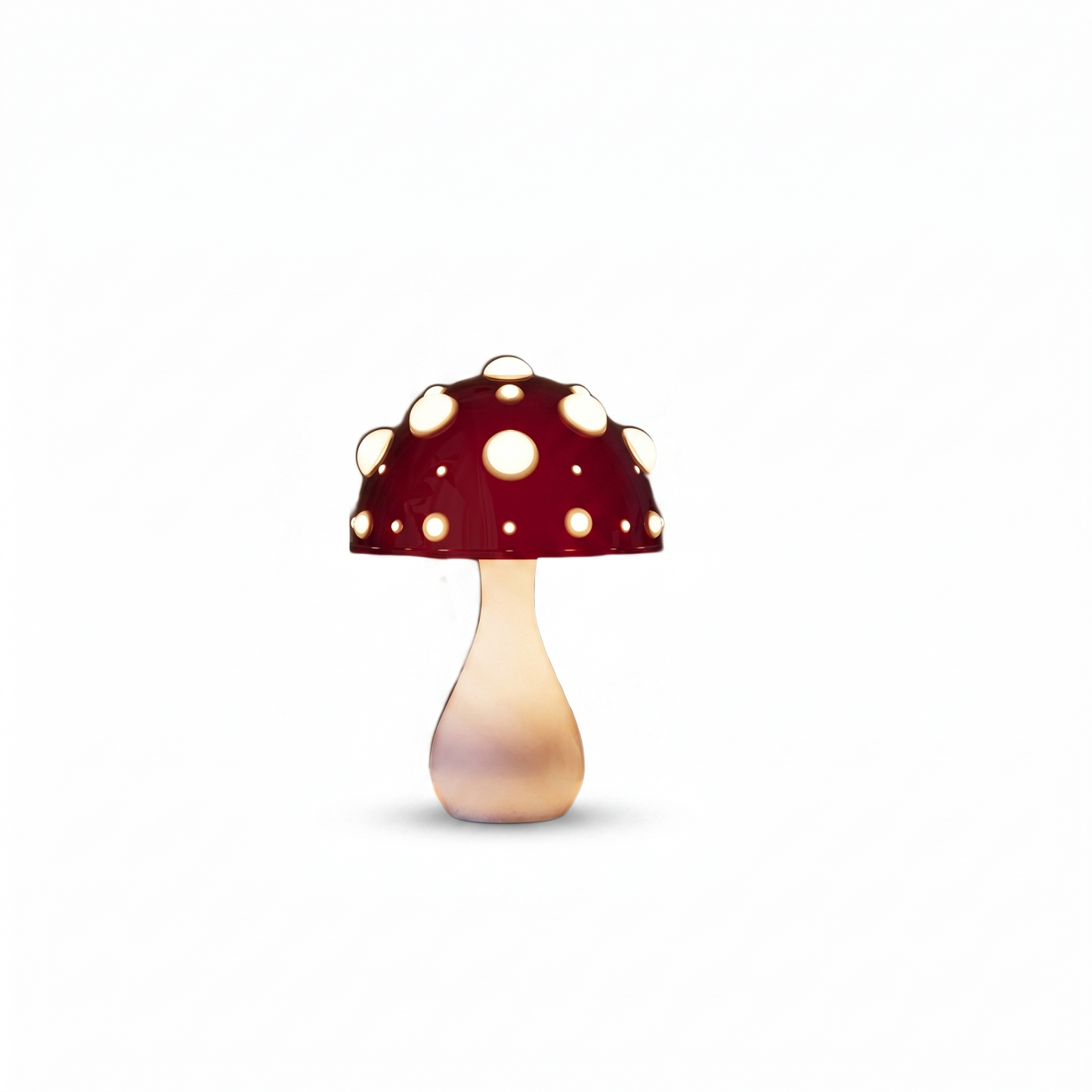 LED Mushroom Table Lamp white background