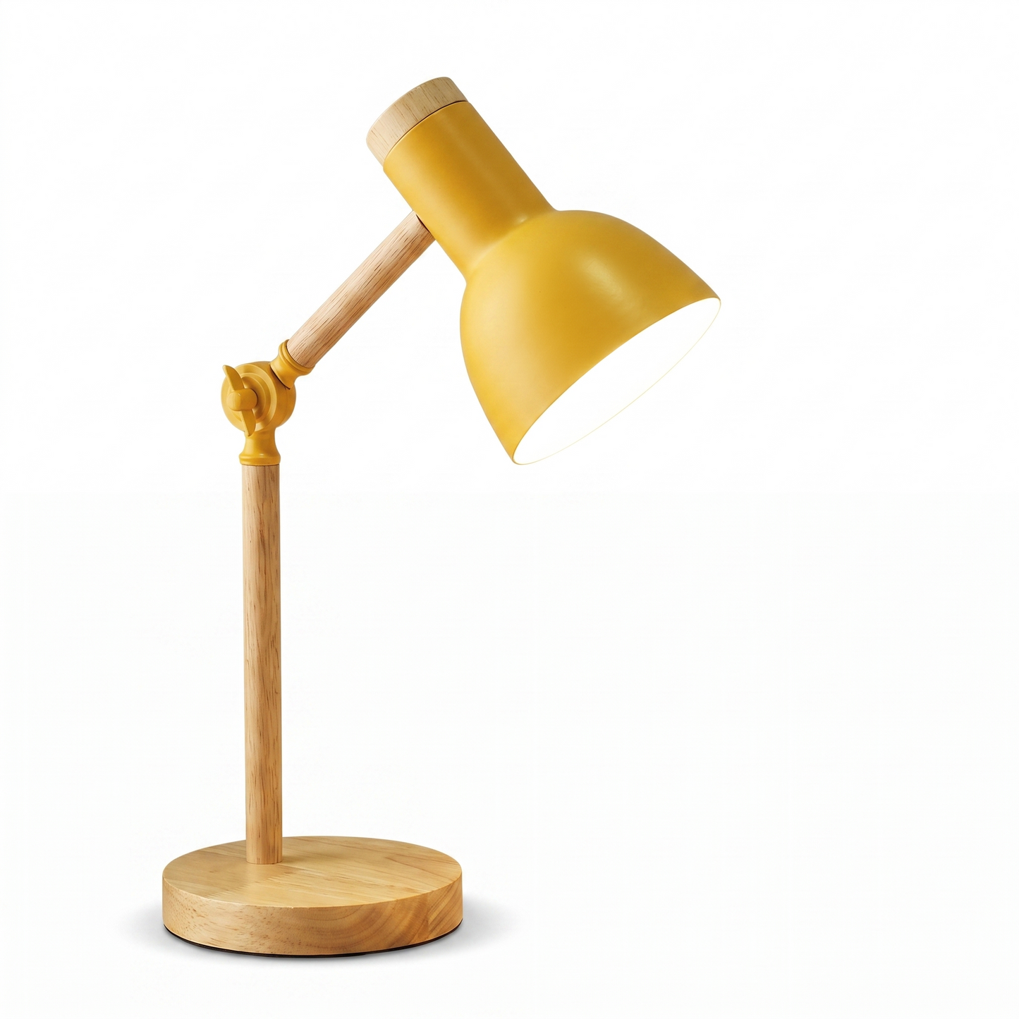 Nordic Wooden LED Desk Lamp white background