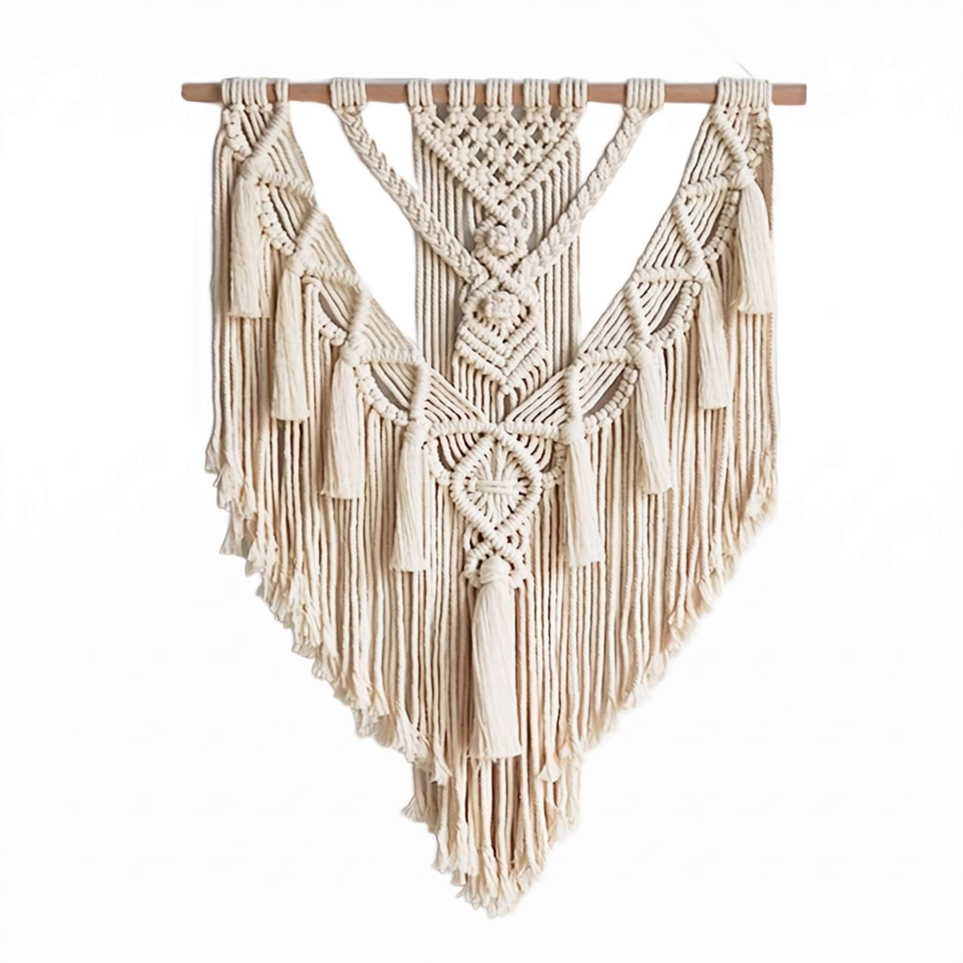 Bohemian Macrame Wall Hanging white background