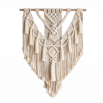 Bohemian Macrame Wall Hanging white background