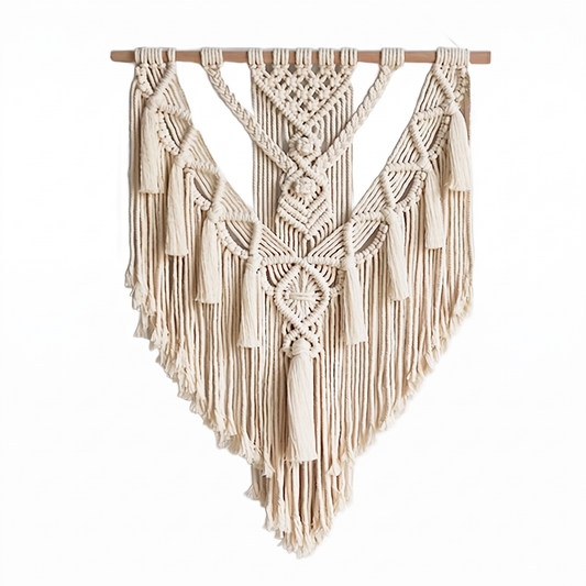 Bohemian Macrame Wall Hanging white background