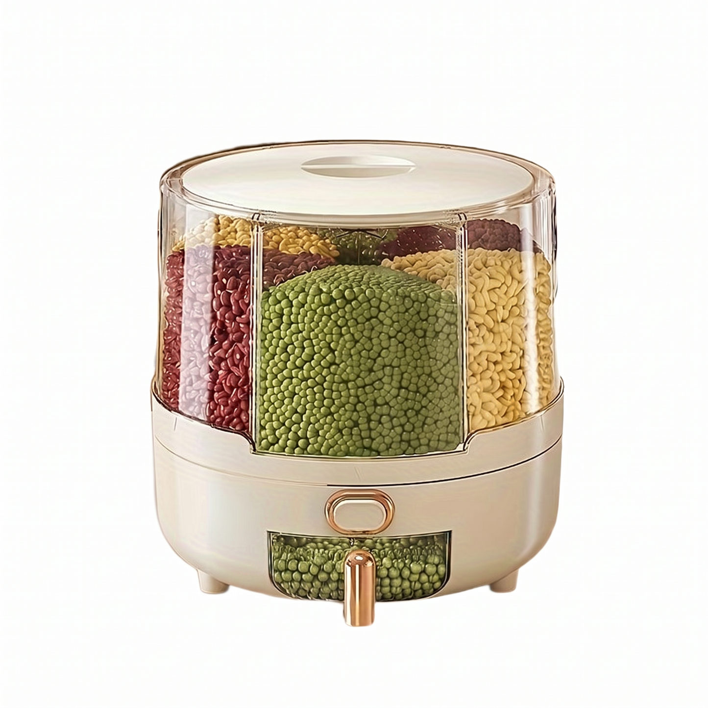 Rotating Airtight Food Storage Container white background