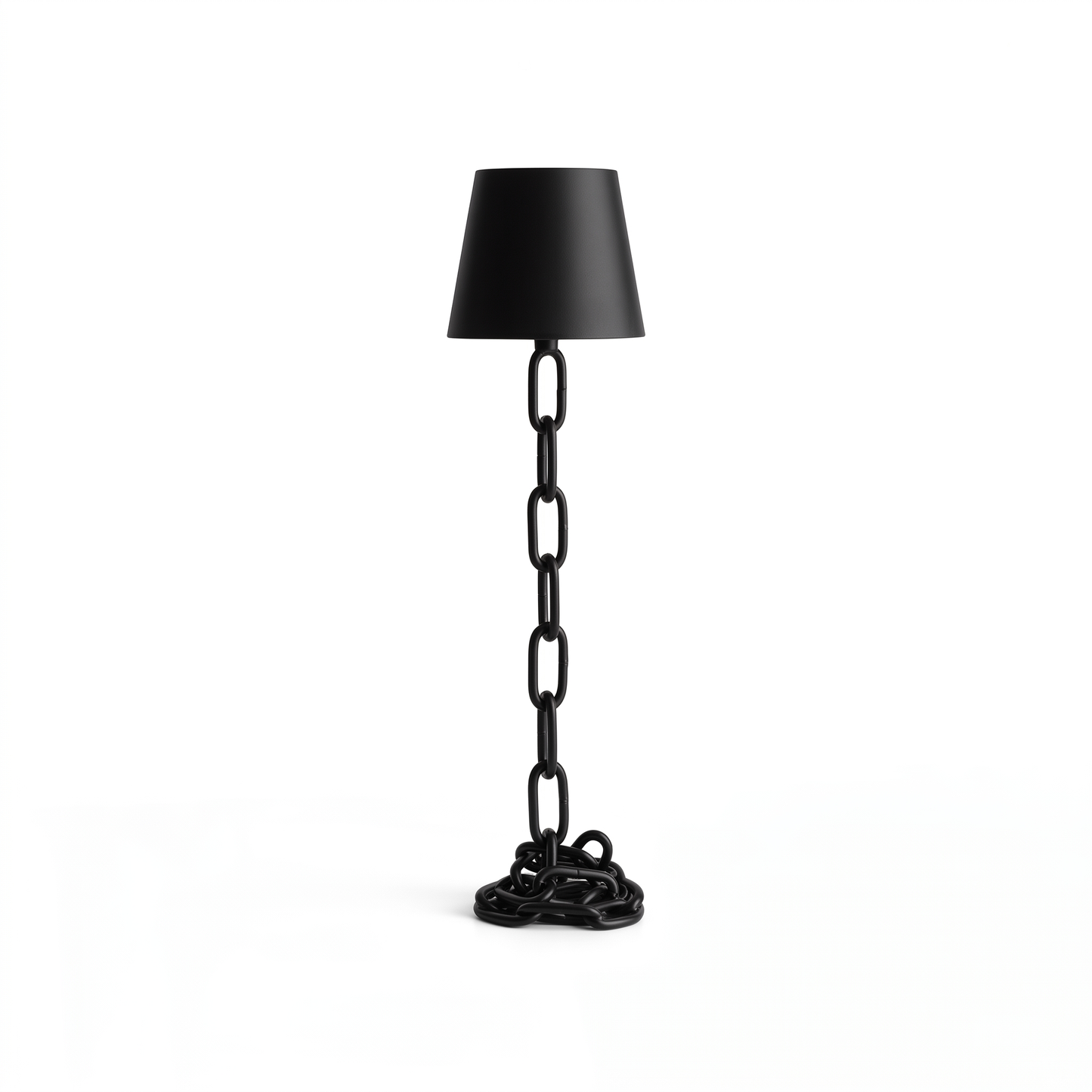 Modern Chain-Link Table Lamp white background