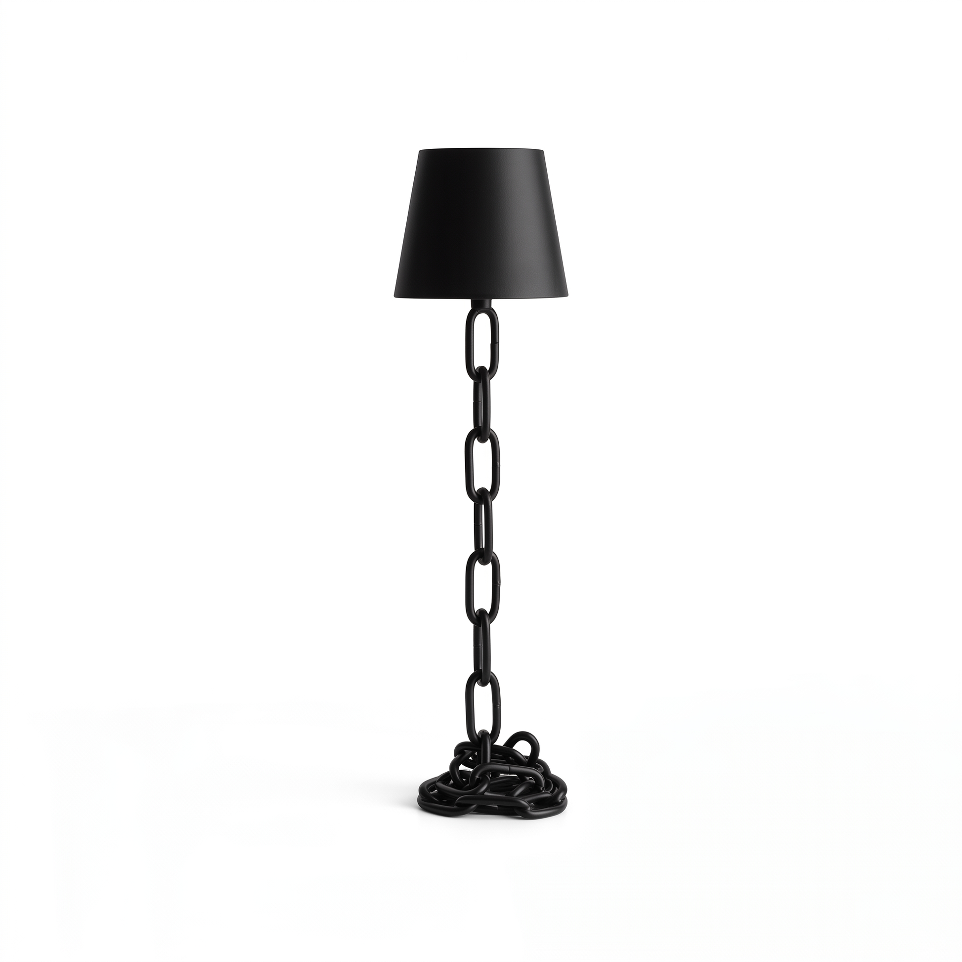 Modern Chain-Link Table Lamp white background