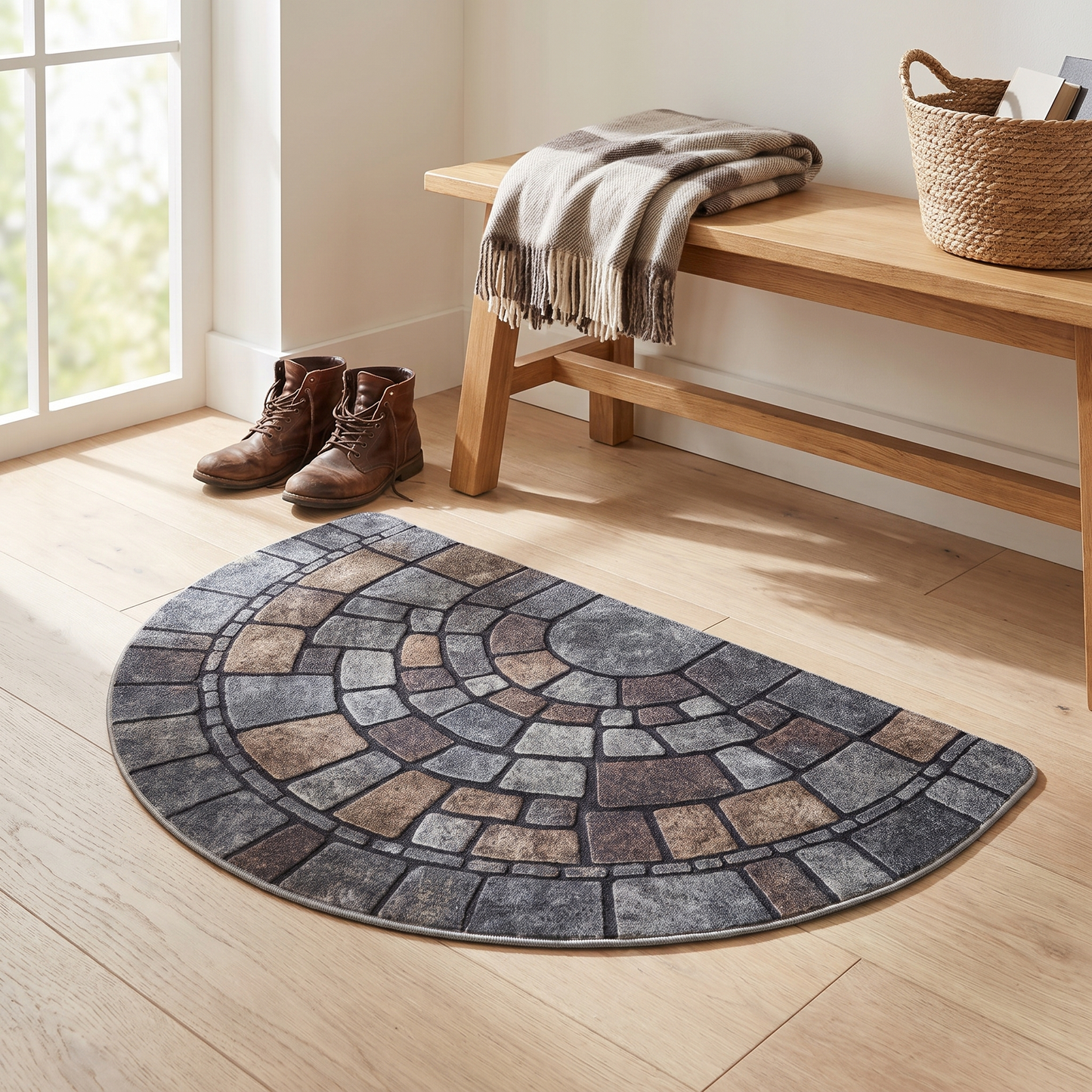 Half-Circle Mosaic Door Mat lifestyle