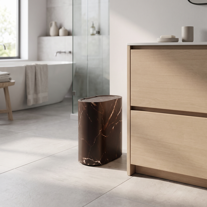 Marble Pattern Trash Can lifestyle