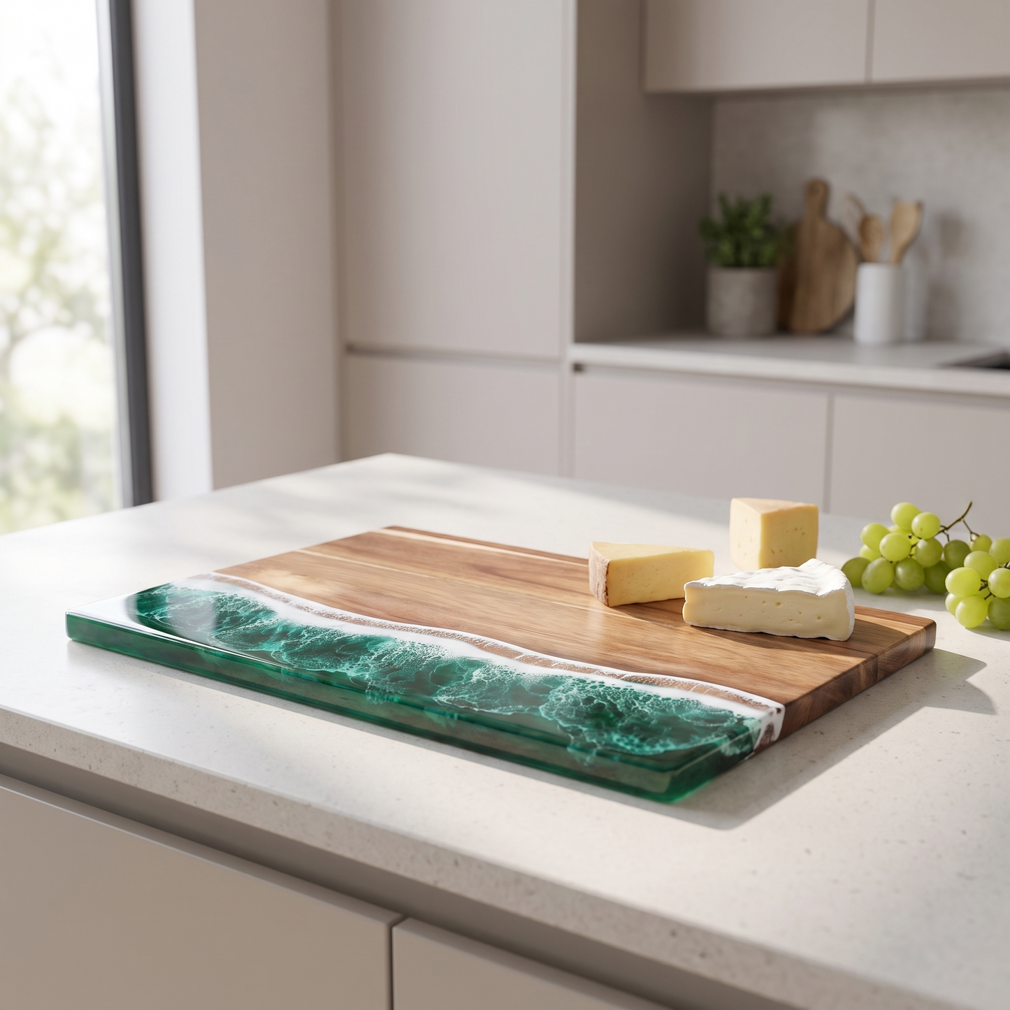 Wave Resin Cutting Board lifestyle