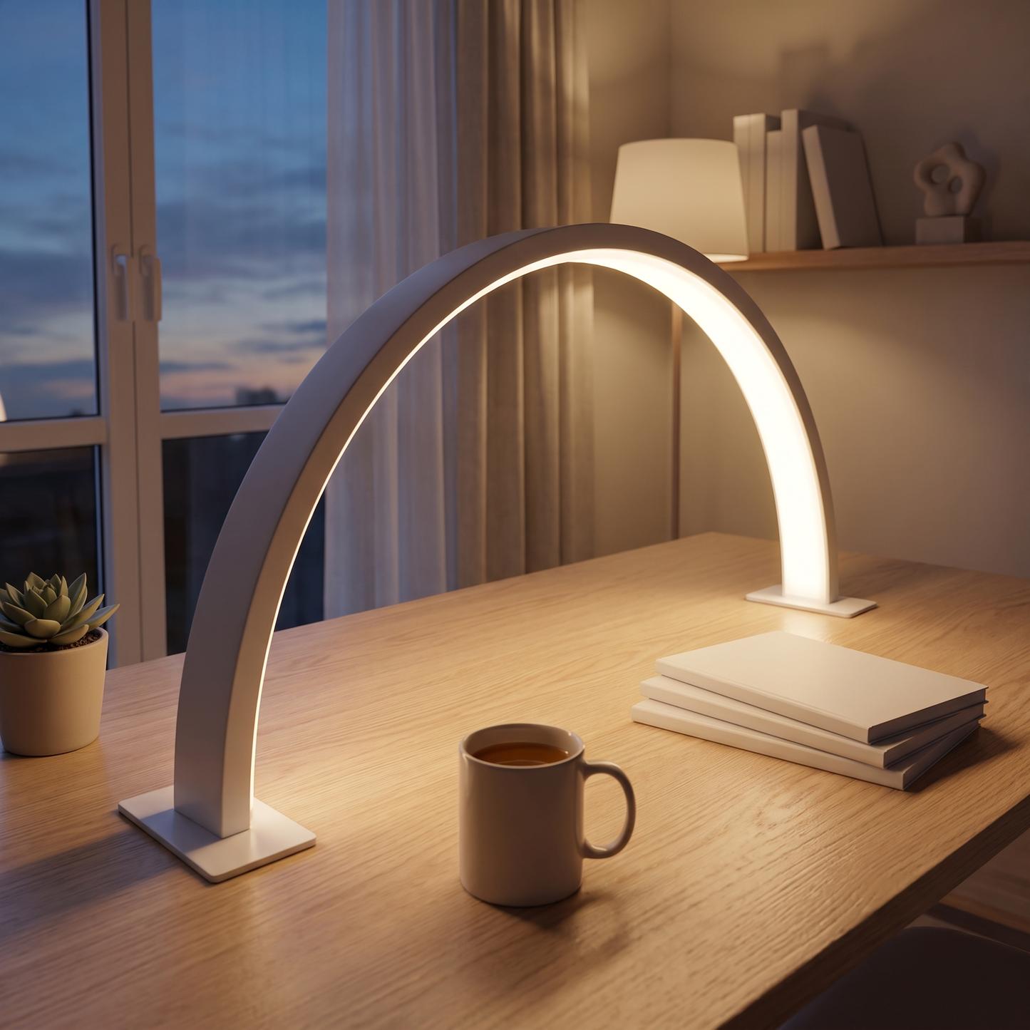 Crescent Moon LED Desk Lamp lifestyle