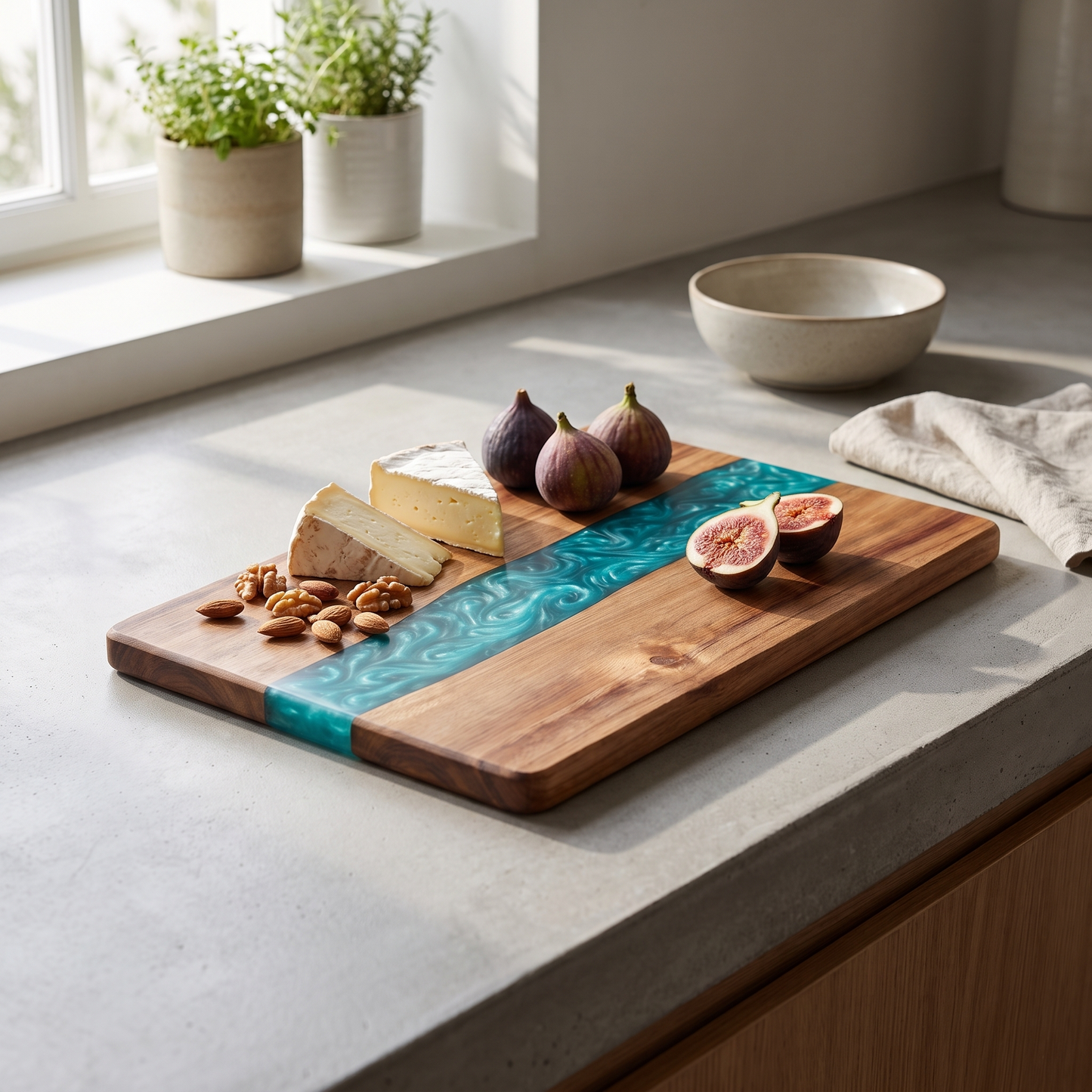 Resin River Cutting Board lifestyle