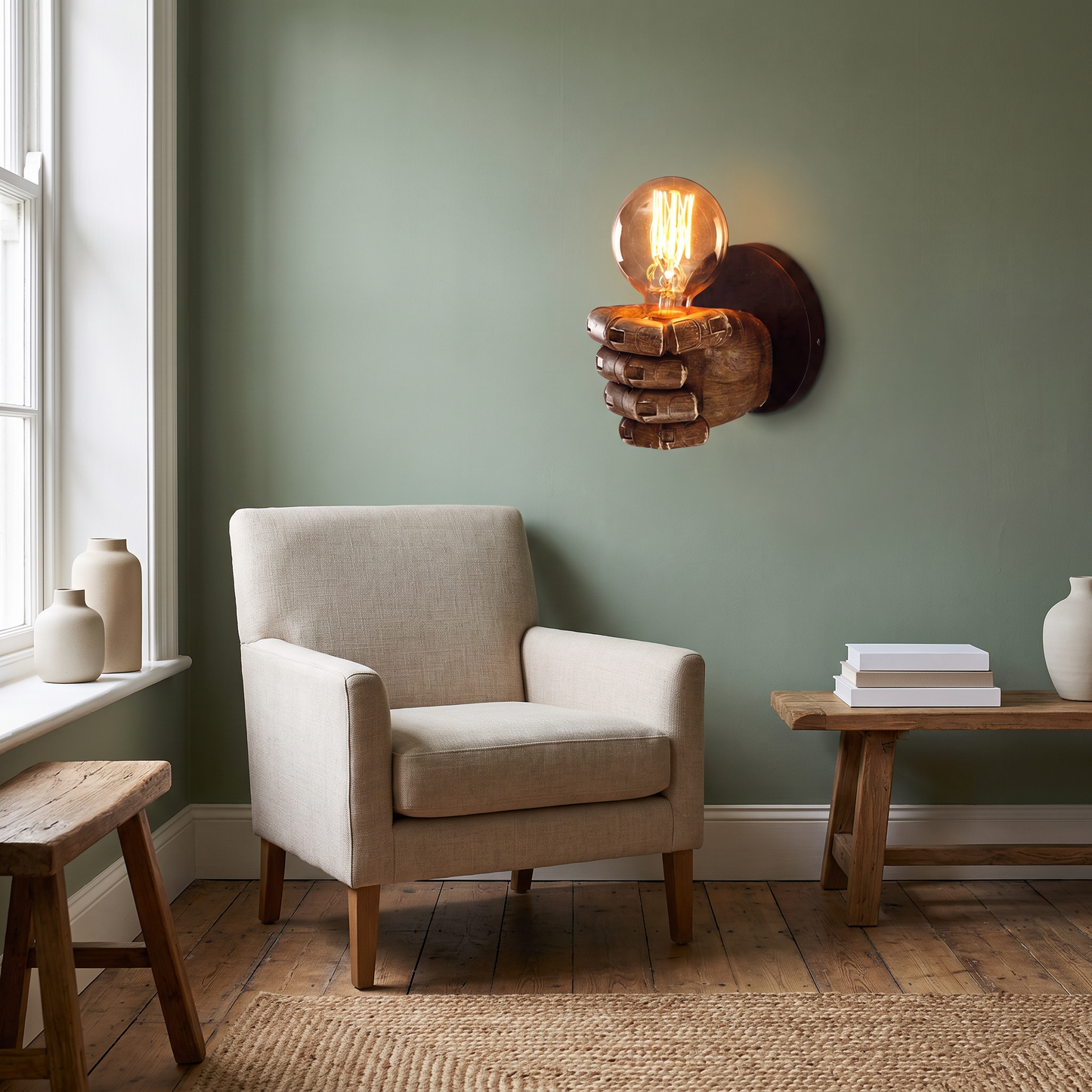 Industrial Hand Wall Lamp lifestyle 1