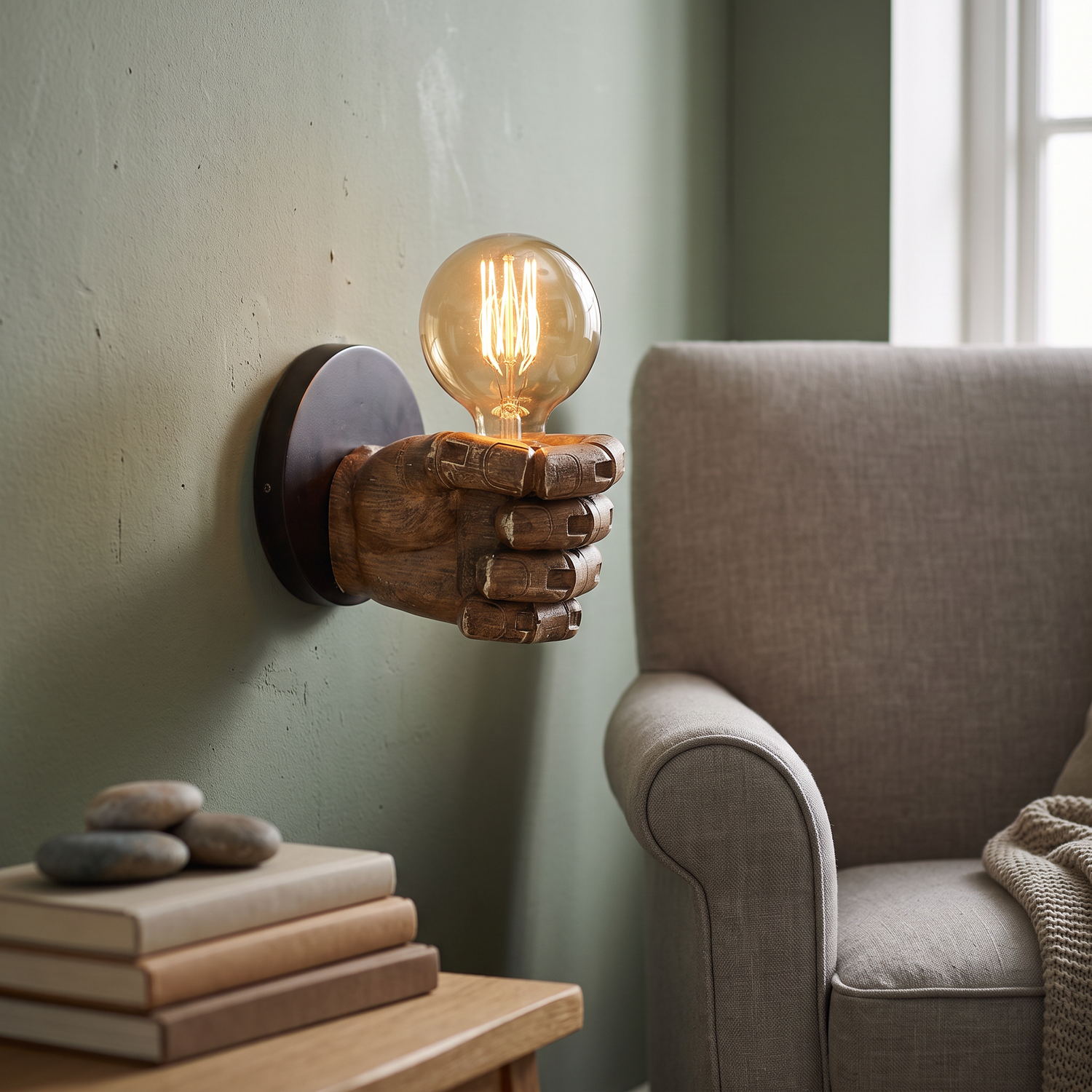 Industrial Hand Wall Lamp lifestyle 2