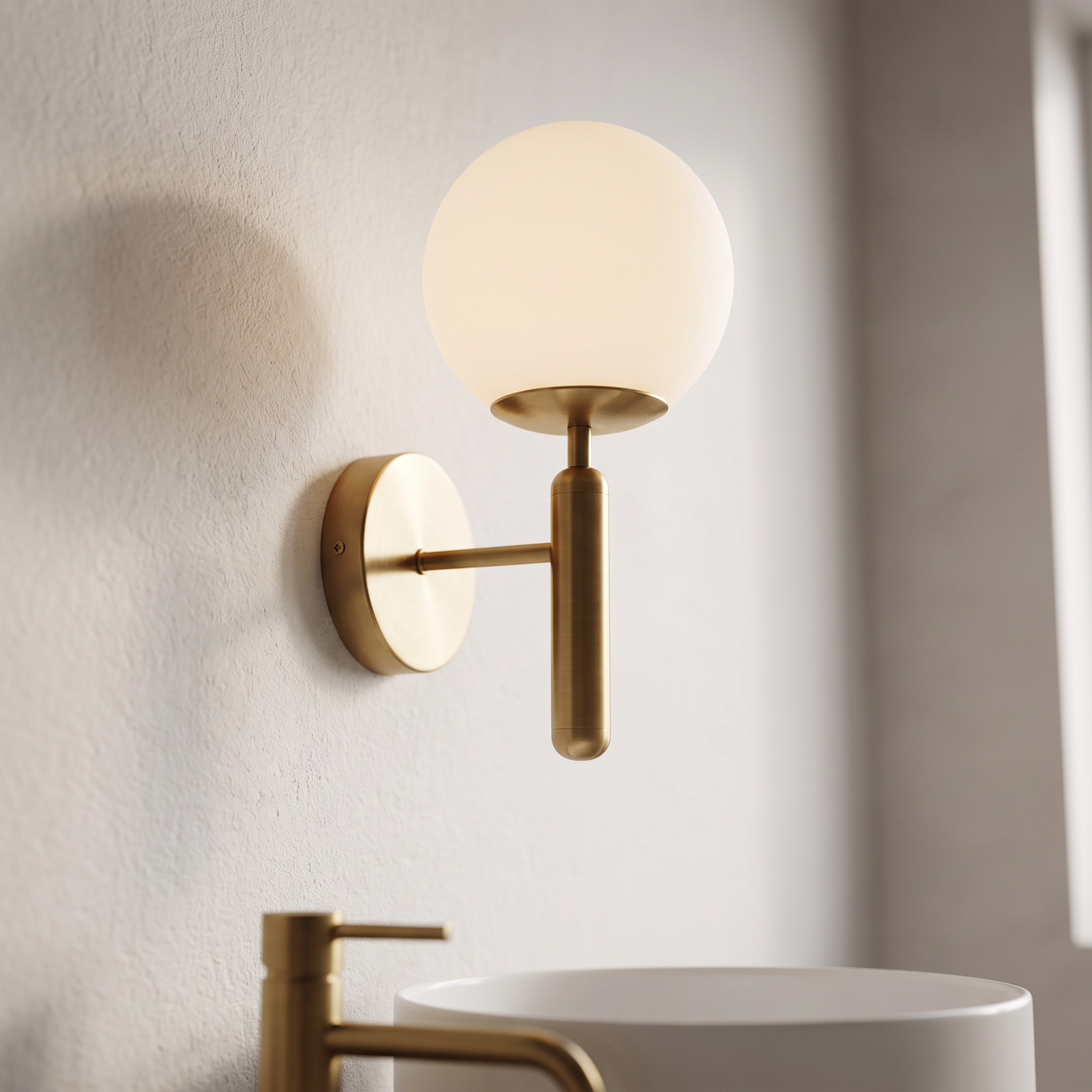 Modern Glass Globe Wall Sconce lifestyle 2