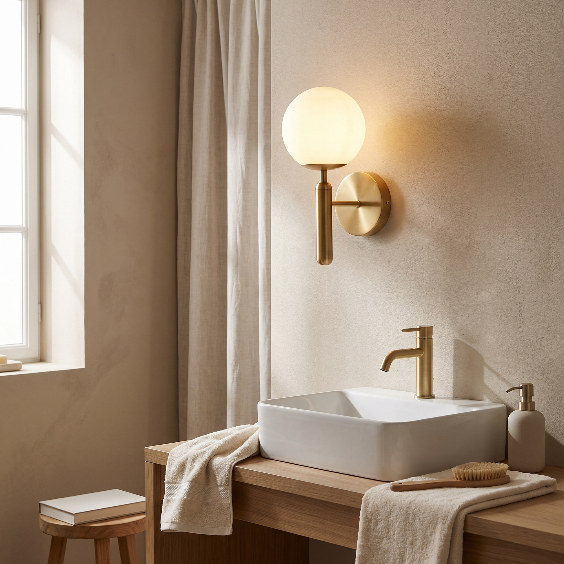 Modern Glass Globe Wall Sconce lifestyle 3