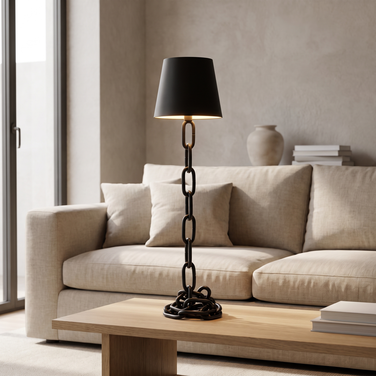 Modern Chain-Link Table Lamp lifestyle 1