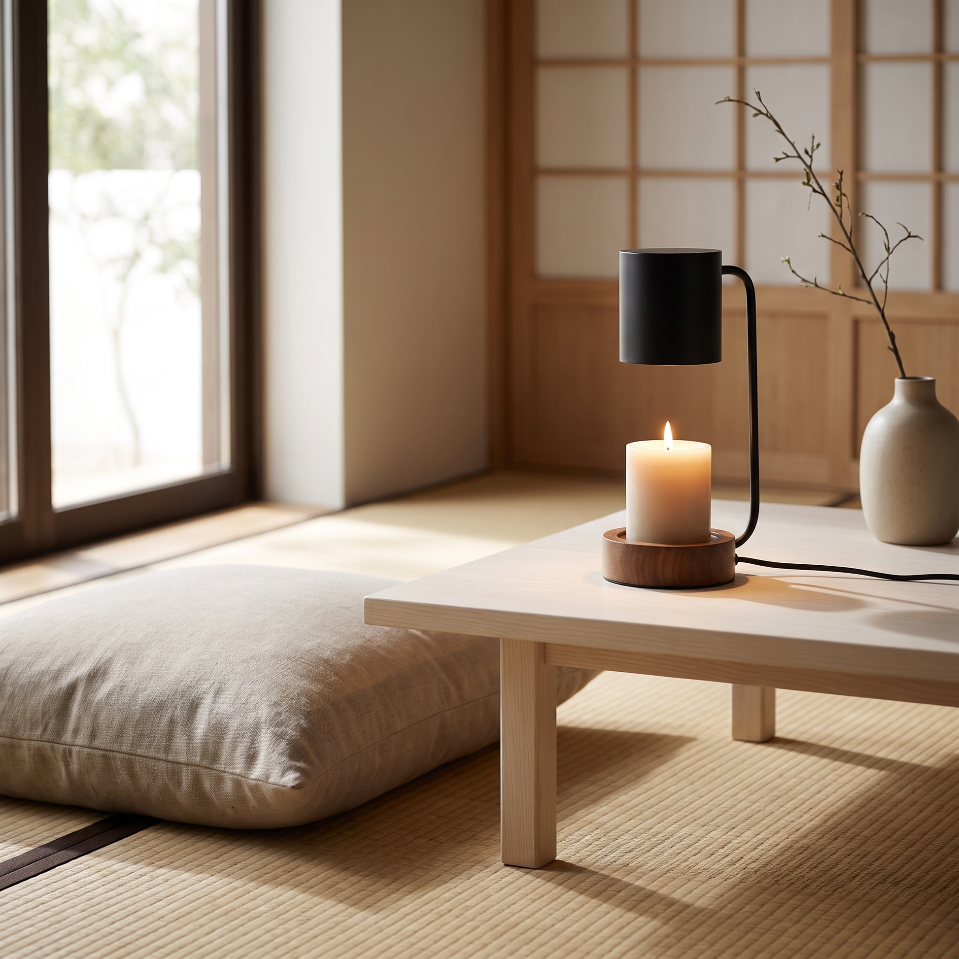 Japanese Minimalist Candle Warmer Lamp lifestyle 1