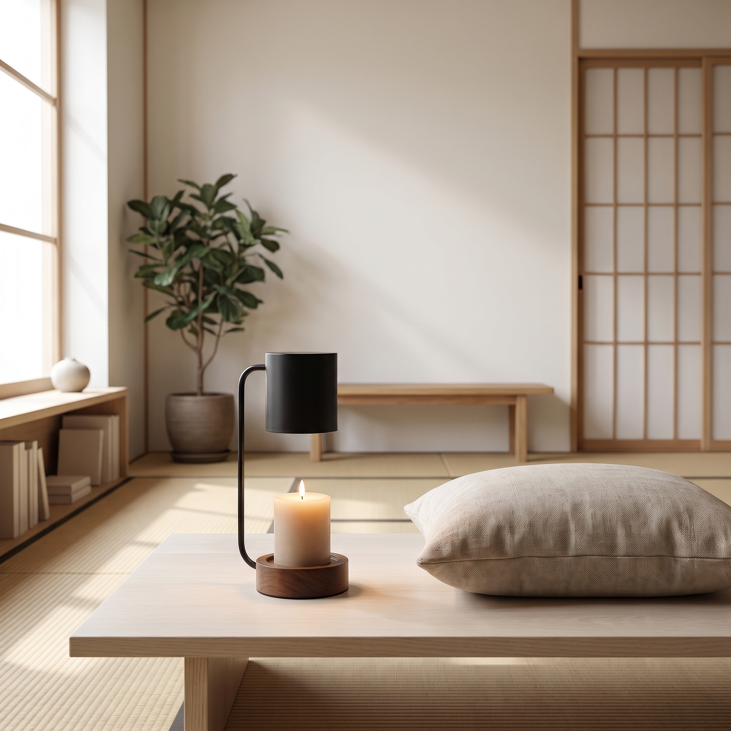 Japanese Minimalist Candle Warmer Lamp lifestyle 3