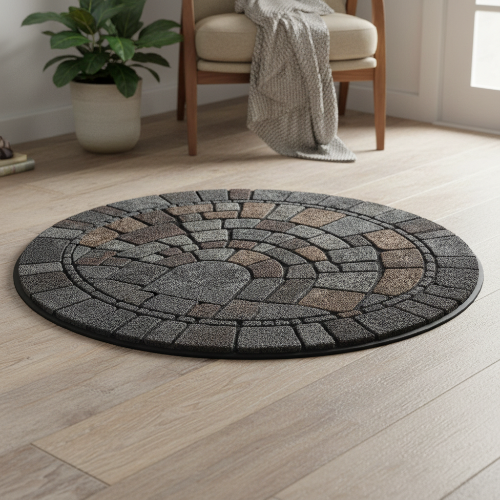Half-Circle Mosaic Door Mat lifestyle 2