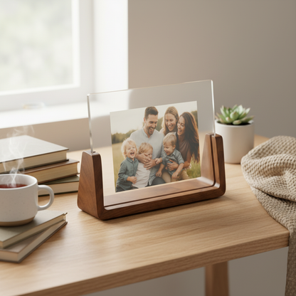 U-Shaped Acrylic & Wood Photo Frame lifestyle 2