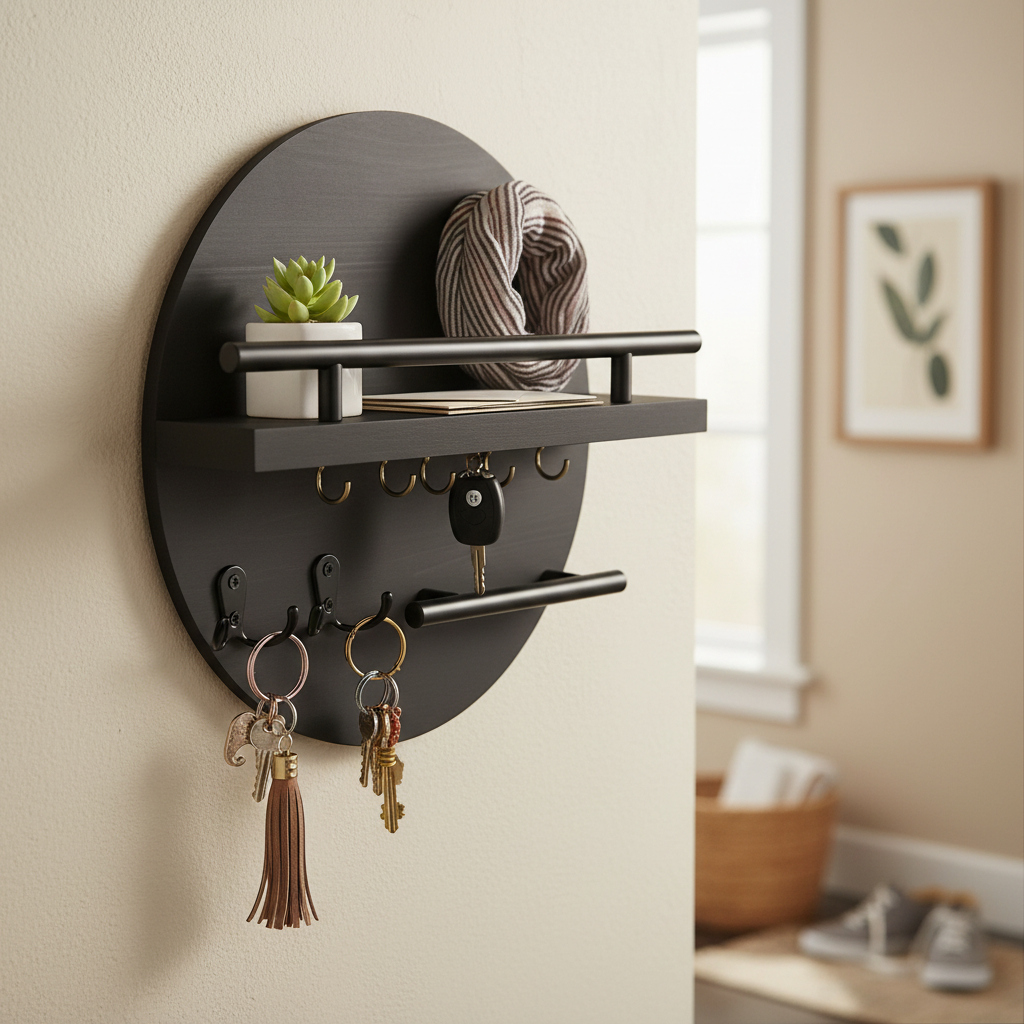 Round Wooden Key Holder lifestyle 2