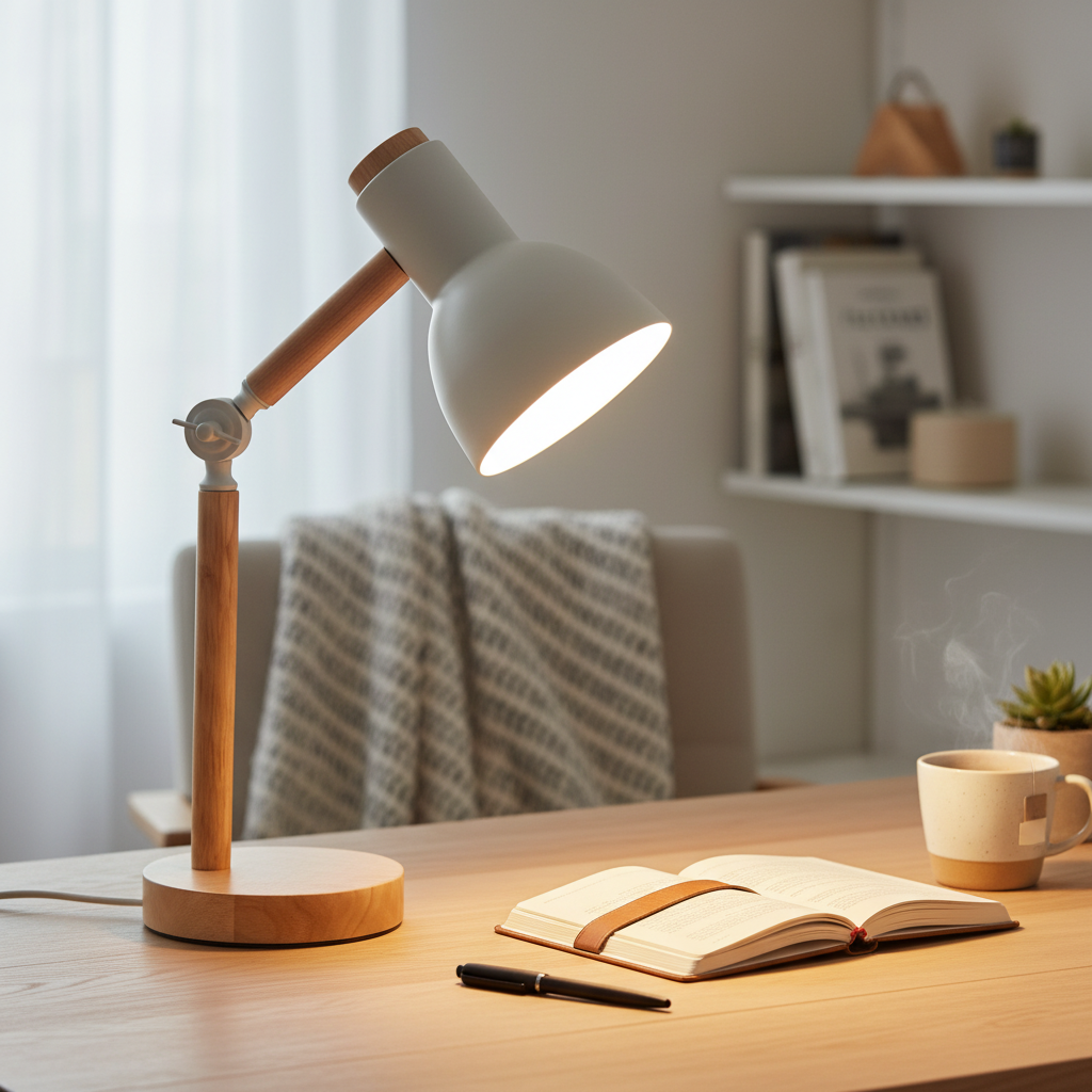 Nordic Wooden Desk Lamp lifestyle 2