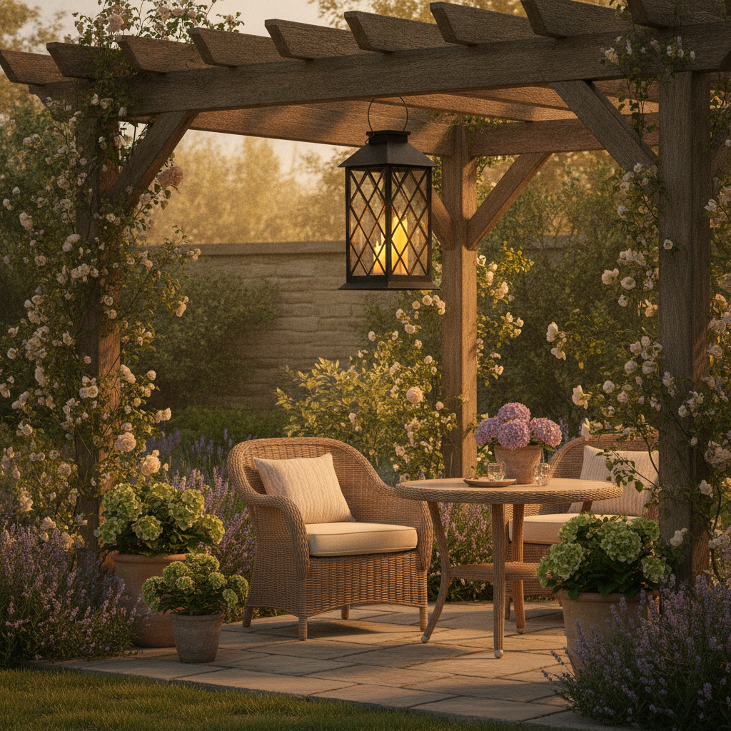 Solar Outdoor Hanging Lantern lifestyle 3