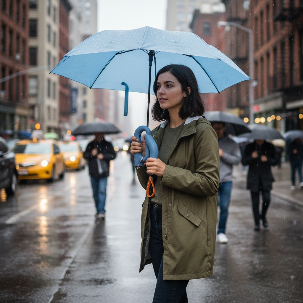Automatic Folding Umbrella lifestyle 3