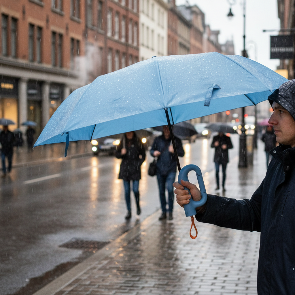 Automatic Folding Umbrella lifestyle 2